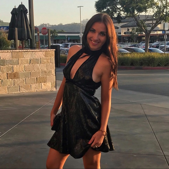 Free People Women's Film Noir Sequin Mini Dress - Picture 5 of 5